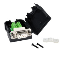 DB9 LöTfreier Steckverbinder RS232 D-SUB Serial To 9-Pin Port Terminal Stecker Buchse Adapter mit Case (5 StüCk-Stecker+5 StüCk-Buchse)