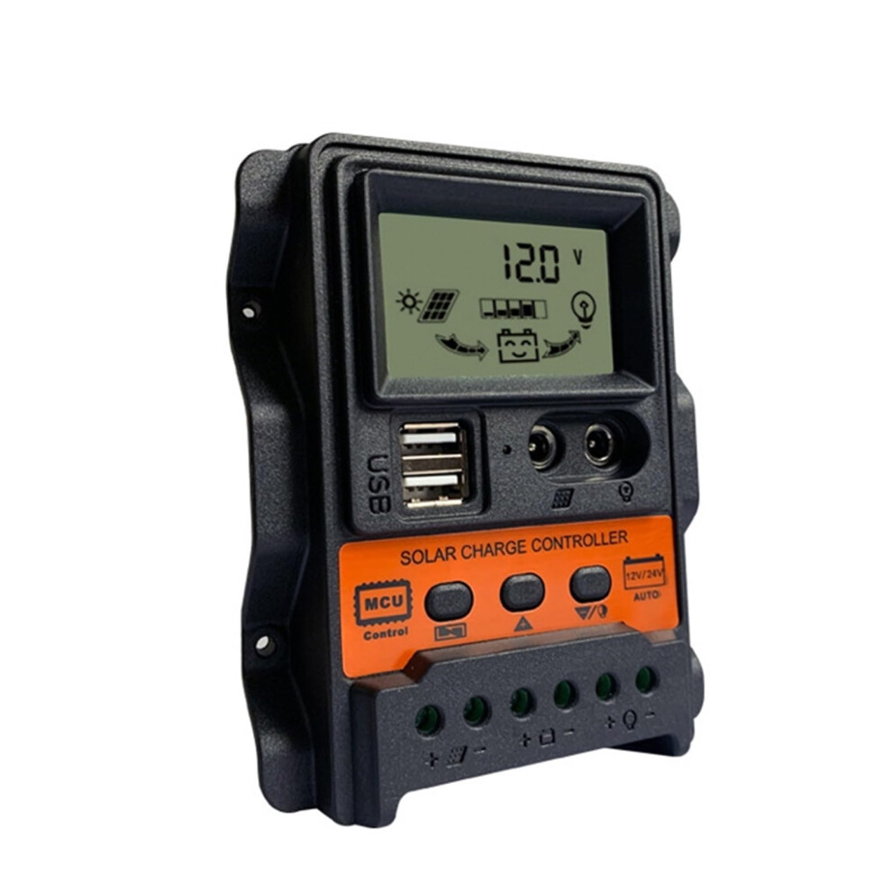 12V 24V Mppt Solar Charge Controller 10A With Lcd, Dual Usb, Overcharge Protection For Offgrid 9455672328975