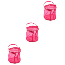Knitting Storage Bag Set 3pcs Yarn Organizer Tote with Compact Design Rosy Style for Travel