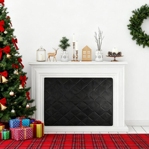 Fireplace Cover 100cm x 81cm Childproof Screen Protector Draft Blocking Energy Saving Indoor Use 1