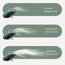 3X Fan USB Cooler Rechargeable Ventilador Travel Handheld Portable Silent Small Electric Cooling Fans White