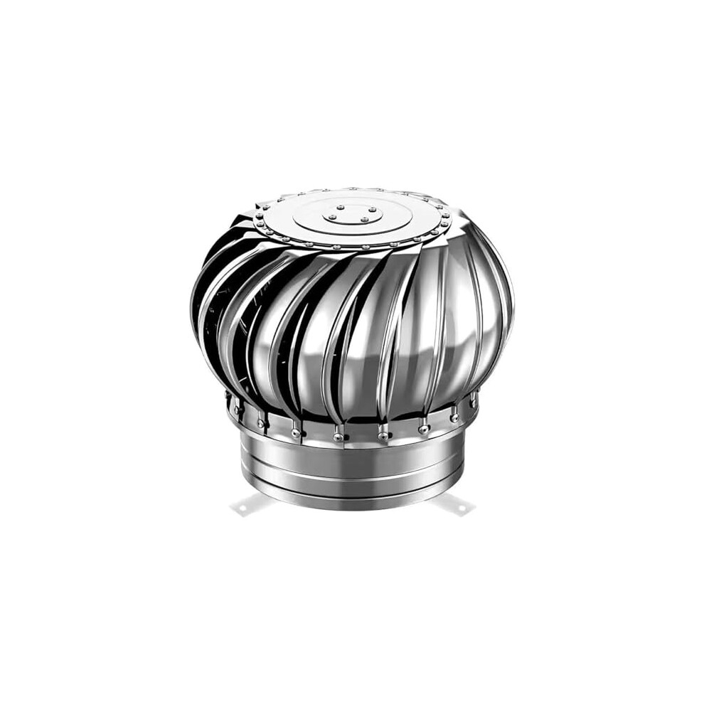 Roof Ventilator 304 Stainless Steel Turbine Exhaust Cap For Attic Airflow, Energy Saving, Low Noise 9455672331074