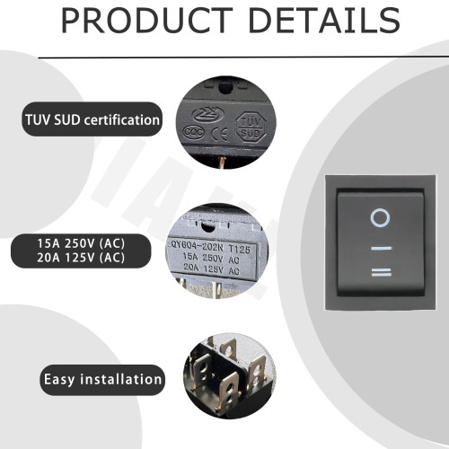 Generator Starter Switch with Automatic Reset, 3Position 6Pin for Predator 7000/8750 Watt Models 1