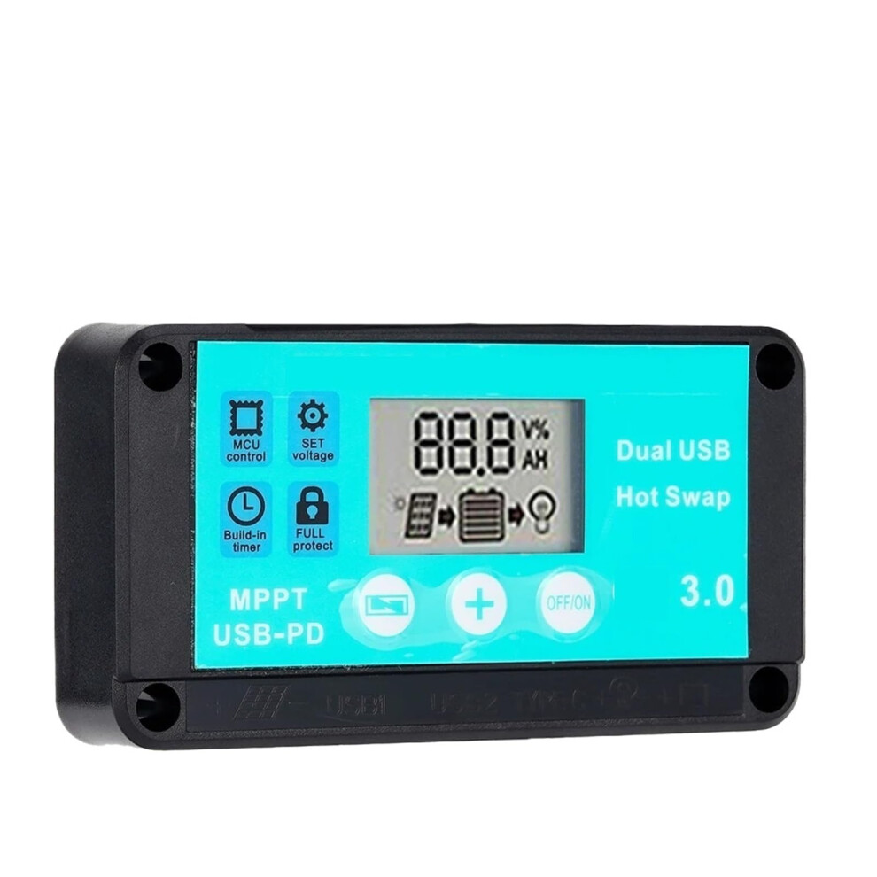 Mppt Solar Charge Controller 10A 12V 24V With Lcd Display And Dual Voltage Protection 9455672331180
