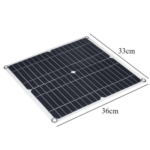 Portable Solar Panel 12V Battery Charger with Dual USB, Controller, Camping RV Outdoor 1