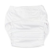 (White) Reusable Adult Cloth Diaper, Waterproof & Breathable