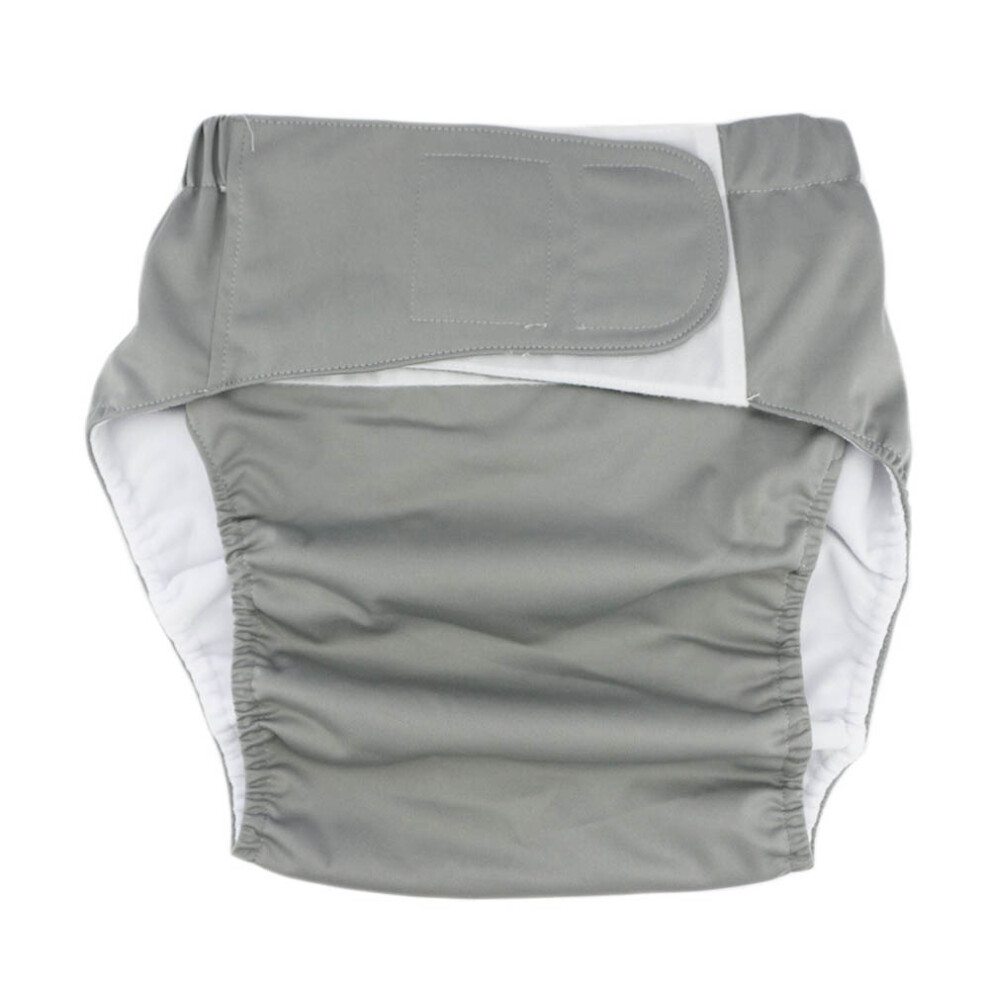 Creation-3C Gray (Gray) Reusable Adult Cloth Diaper, Waterproof & Breathable
