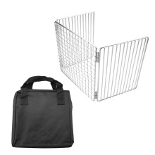 Stainless Steel Fish Grill Basket for Outdoor BBQ, Foldable Rust Resistant Grilling Net for Camping