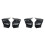 4x Motorcycle Side Spoiler Side Wind Front Fairing Protector Wing Cover for  ADV 160 2023 2024 ,ABS Black 1