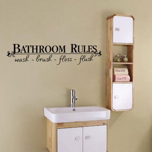 Waterproof Vinyl Bathroom Wall Stickers Decor 2