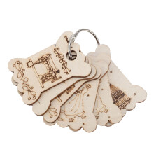 Wooden Embroidery Floss Organizer Set, 6Pcs Thread Bobbins for Tangle Cross Stitch Storage