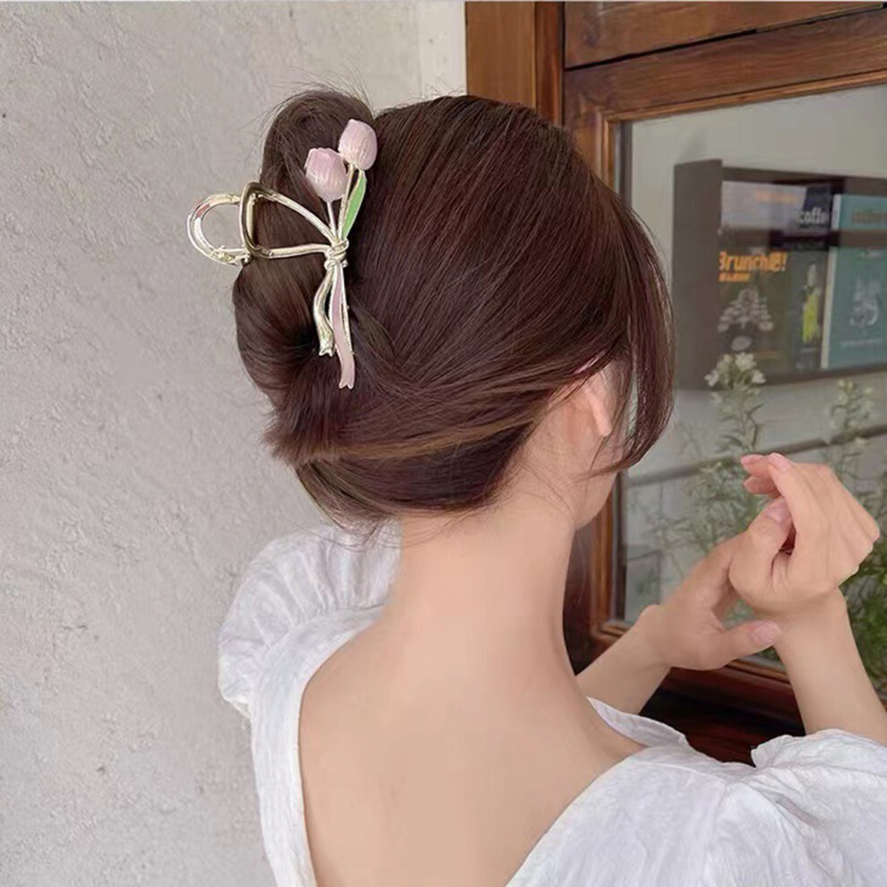 Creation-3C (Purple) Fairy Flower Hair Clip - Large Gentle Style