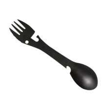 Camping Utensil Set 5in1 Stainless Steel Fork Spoon Knife Combo with Bottle Opener for Outdoor Travel