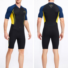 (Yellow, Male) Quick-Dry Zip Wetsuit for Water Sports