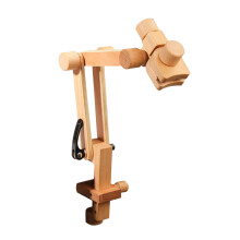 Adjustable Wooden Embroidery Hoop Holder 13cm x 44cm Compact Rectangular Stand for Hand Stitching