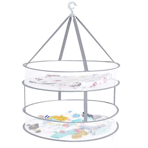 Mesh Sweater Drying Rack with AntiDeformation Support, Foldable Hanging Basket for Delicate Clothes