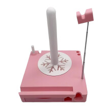 Pink Yarn Organizer Box for Crochet and Knitting, Compact Design 18x18x21cm, Lightweight BeginnerFriendly Storage