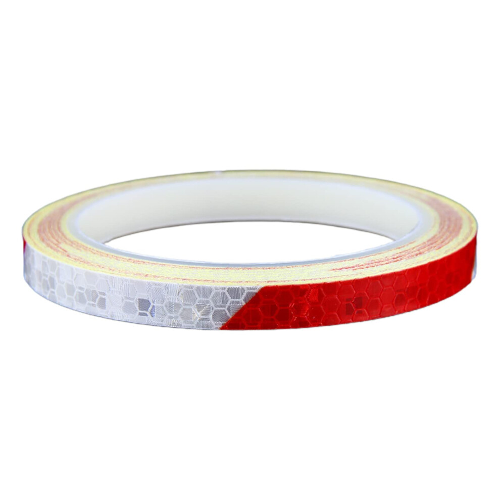 Visibility Reflective Tape, 5 Rolls Weatherproof Safety Adhesive For Vehicles, Trailers, Cars, Bikes Red/White 9455672334280