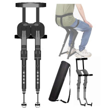 Wearable Invisible Chair with 5Level Adjustable Height, Ergonomic Exoskeleton Seat for Working Travel Camping