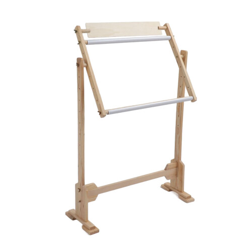 Adjustable Embroidery Stand with Solid Wood Base, 360 Rotatable Cross Stitch Frame Holder for Needlework Projects 2