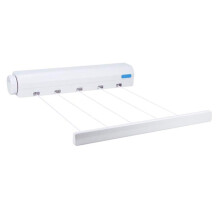 Wall Mounted Clothes Drying Rack with Automatic Retractable FiveLine Design, SpaceSaving Indoor Towel Hanger
