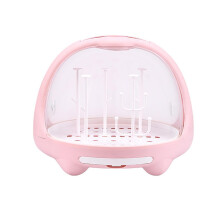 Baby Bottle Drying Rack with Dustproof Lid, Upright SpaceSaving Organizer for Home and Travel