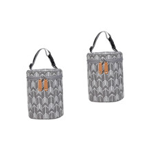 2pcs Insulated Food Bottle Warmer Bag for Travel and Daycare, Compact Easy Clean Tote
