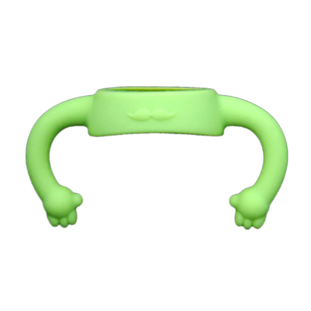 Baby Bottle Handle Silicone Bottle Holder with Ergonomic Dual Handles for Self Feeding, Green