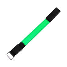 LED Reflective Wristbands 2pcs  Visibility Slap Armbands for Night Running Jogging Green
