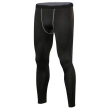 Men's Compression Leggings Fast Dry Running Tights Grey Line L