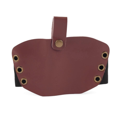 Motorcycle Shift Shoe Protector Gear Pad Cover Wine Red Microfiber Leather AntiSlip Elastic Fit