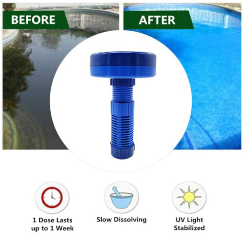 Floating Chlorine Dispenser for Swimming Pools, Adjustable Flow Control, Consistent Chlorine Release 2