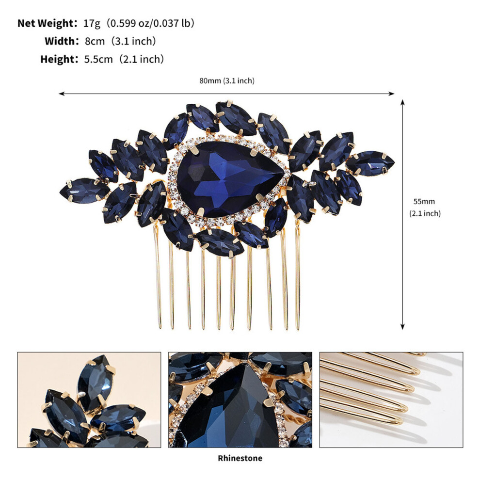 Dachuang Beauty Vintage Rhinestone Hair Comb For Thick Hair
