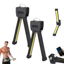 Rechargeable Work Light 2pcs Magnetic LED Flashlight 180 Adjustable, 7Level Dimming, USB Power Bank, Hook for Garage and Outdoor