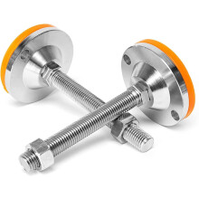2pcs M24 Adjustable Furniture Leveling Feet Heavy Duty Levelers with Non Skid Rubber Base for Workbench Cabinet
