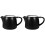 2Pcs Ceramic Tea Pot with Lid and Handle, Black Heat Resistant Teaware 1