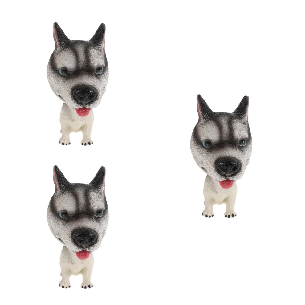 3Pcs Resin Cute Car Accessories Cartoon Dog Bobblehead Dashboard Decor 3723358145588