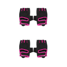 2Pcs Pink Sports Gloves Half Finger Outdoor Gloves with Silicone Grip