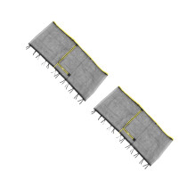 2Pcs Black Breathable Trampoline Net with Zipper Enclosure for Safety