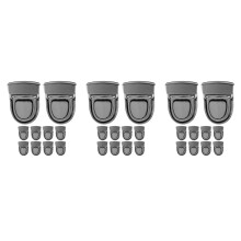 30Sets Black Iron Handbag Lock Fastener for Box Closure Use