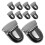30Sets Black Iron Handbag Lock Fastener for Box Closure Use 3
