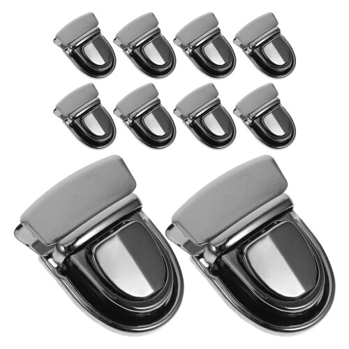 30Sets Black Iron Handbag Lock Fastener for Box Closure Use 2