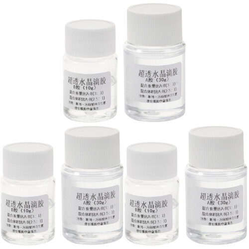 6Sets Transparent Two Part Epoxy Resin Glue 3:1 Ab for DIY Use