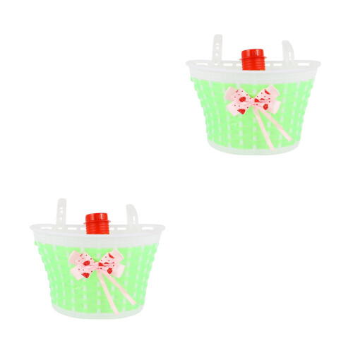 2Pcs Portable Plastic Scooter Basket Bike Accessories