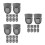 30Sets Black Iron Handbag Lock Fastener for Box Closure Use 5