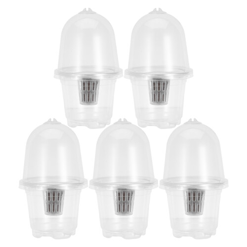 5Sets Clear Hydroponic Plant Cups for Home Planting