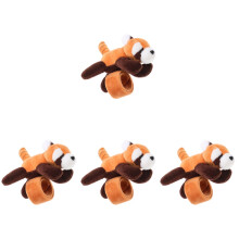 4St Decoratieve Lichtbruine Slap Bracelets Met Dieren Thema