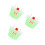 3Pièces Panier Enfant Vert Durable Design 4