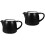 2Pcs Ceramic Tea Pot with Lid and Handle, Black Heat Resistant Teaware 5