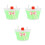 3Pièces Panier Enfant Vert Durable Design 5